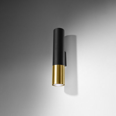 Sollux Lighting Loopez Steel / 2 Classic Wall Black/Golden/Light