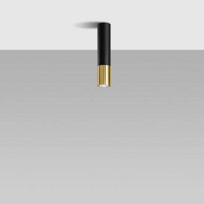Sollux Lighting Loopez Steel Black 1 Light Classic Ceiling Light from B&Q