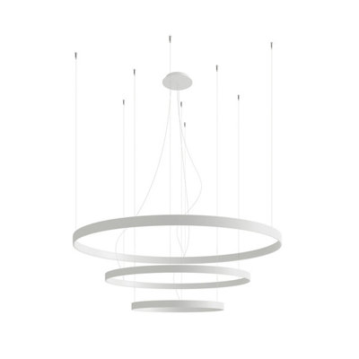 B&Q -  Luminosa Rio Integrated Led Pendant Ceiling Light White