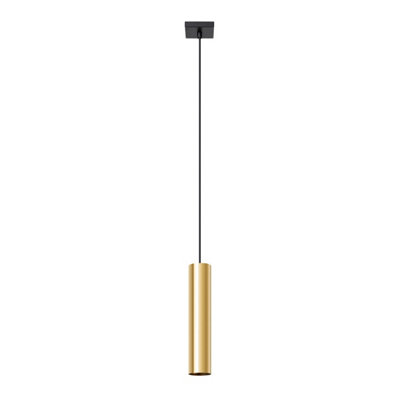 B&Q -  Luminosa Lagos Modern Slim Pendant Ceiling Light Polished Gold 1X Gu10