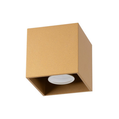 B&Q -  Luminosa Quad Minimalistic Surface Mounted Downlight Gold 1X Gu10