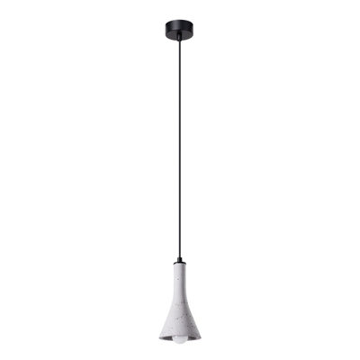 B&Q -  Luminosa Rea Modern Dome Pendant Ceiling Light Concrete 1X E14