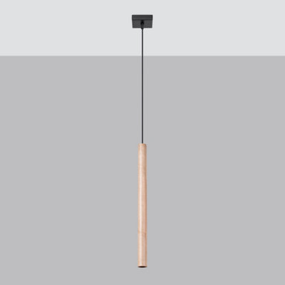 Sollux Lighting Pastelo Steel/wood Wood 1 Lights Modern Pendant Ceiling Light from B&Q