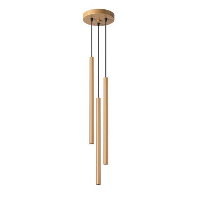 B&Q -  Luminosa Pastelo Modern Cluster Pendant Ceiling Light Gold 3X G9