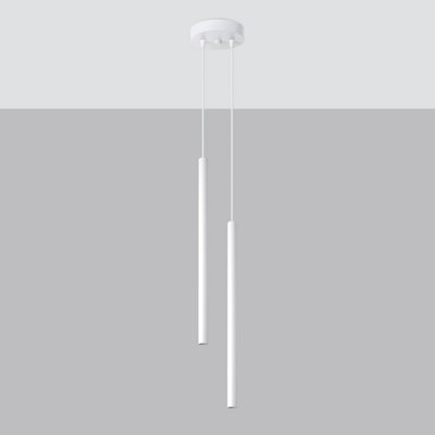 Sollux Lighting Pastelo Steel 2 Lights Modern Pendant Ceiling White/Light
