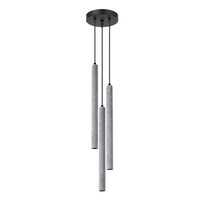 B&Q -  Luminosa Pastelo Modern Cluster Pendant Ceiling Light Concrete 3X G9