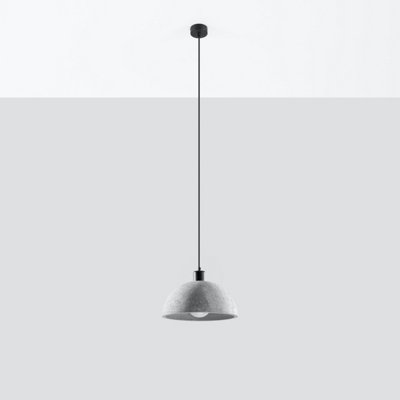 Sollux Lighting Pablito Concrete Grey 1 Light Classic Pendant Ceiling Light