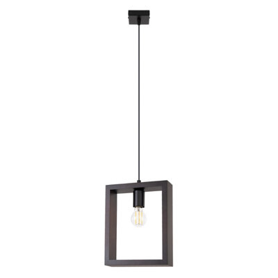 B&Q -  Luminosa Aries Square Pendant Ceiling Light Wenge