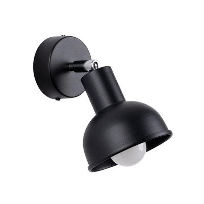 Sollux Lighting Elba Steel Black 1 Lights Loft Wall Light from B&Q
