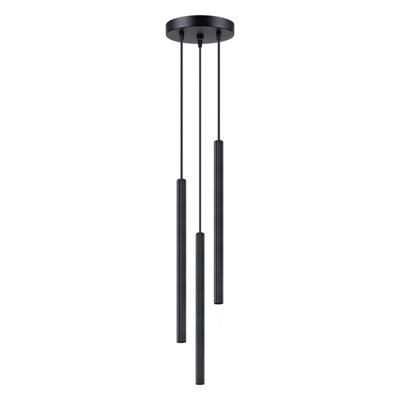 B&Q -  Luminosa Arche Cluster Pendant Ceiling Light 3 Lamp Black