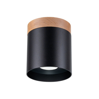 B&Q -  Rif Wood/aluminium Black 1 Lights Scandinavian Ceiling Lamps