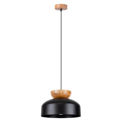 B&Q -  Luminosa Marion Dome Pendant Ceiling Light Black