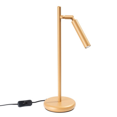 B&Q -  Luminosa Eu PlugPastelo Modern Desk Table Lamp Pastelo Gold