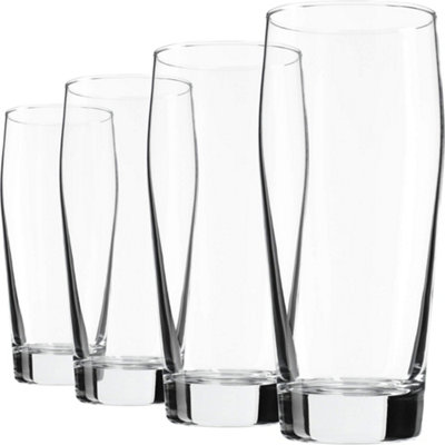Kadax Glasses510 Ml Classic Wheat GlassWheat Glasses Made Of GlassMug For PartiesTulip Glasses For (4 X 510 Ml)