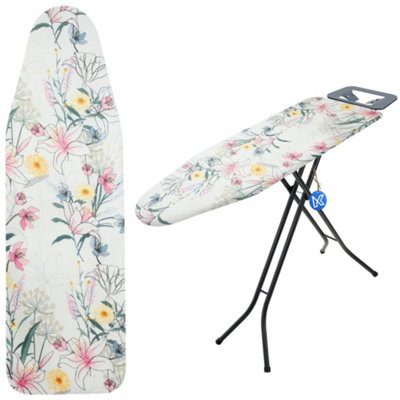 KADAX Ironing Board Cover, Polycotton Ironing Board Cover, Ironing Board Cover For Steam Irons (White, 127 X 46 Cm)