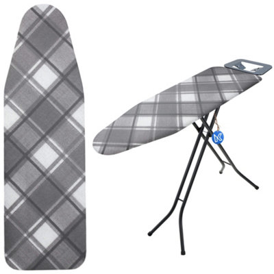 KADAX Ironing Board Cover With Drawstring, Practical Ironing Board Cover, Ironing Board Cover For Steam Irons (Checked S)