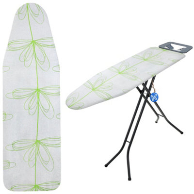 KADAX Ironing Board Cover With Drawstring, Practical Ironing Cover, Ironing Board Cover For Steam Irons (Flowers M)