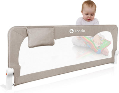  - Lionelo Bed Rail Guard Hanna 150 L X 66 H Cm Extra-Tall Universal Safety Barrier For ToddlersFoldable 180 With Tilt Adjustment