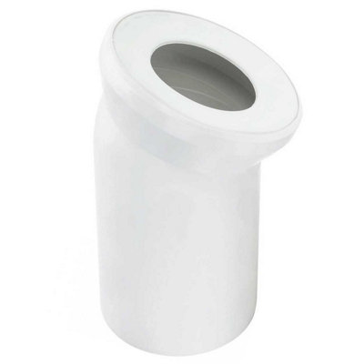 B&Q -  110mm 22 Deg Elbow Toilet Waste Pan Connector Soil Water Pipe White