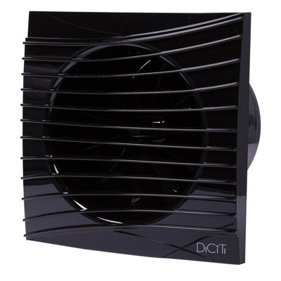 Przybysz 100mm Duct Size Obsidian Black Standard Ventilation Fan Air Flow Extractor from B&Q