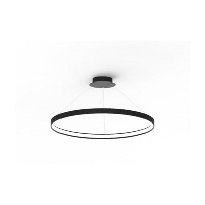 B&Q -  Luminosa Circle Integrated Led Pendant Ceiling LightBlack5520Lm3000K