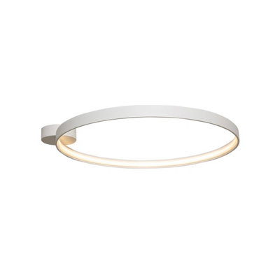 Luminosa Lighting Luminosa Circle Integrated Led Semi Flush LightMatt White3870Lm3000K from B&Q