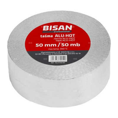 Bisan 50M Long Reinforced Insulation Aluminium Tape Ventilation Systems 48mm Wide from B&Q