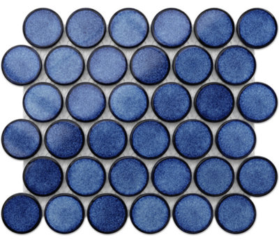Ilcom Mosaic Tile Sheet In Ceramic On Mesh 30.6Cm X 26.5CmOcean Breeze from B&Q