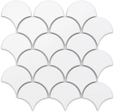Ilcom Mosaic Tile Sheet In Ceramic On Mesh 29Cm X 28.5CmFirst Snow from B&Q