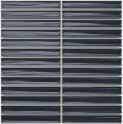 Ilcom Mosaic Tile Sheet In Ceramic On Mesh 29.6Cm X 30CmJeans from B&Q