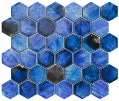 Ilcom Mosaic Tile Sheet In Ceramic On Mesh 31.2Cm X 27CmMixed Ocean Hive from B&Q