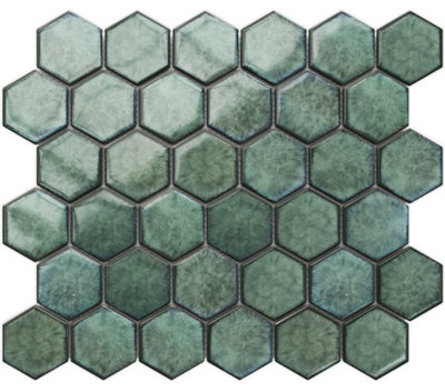 Ilcom Mosaic Tile Sheet In Ceramic On Mesh 32.3Cm X 27.7CmNori Hive from B&Q