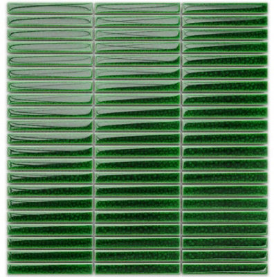 Ilcom Mosaic Tile Sheet In Ceramic On Mesh 28.2Cm X 29CmGreenpeace from B&Q