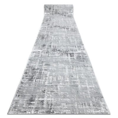 RugsX Runner Structural Mefe 8722 Two Levels Of Fleece Grey / White 60 Cm 60X310 Cm from B&Q