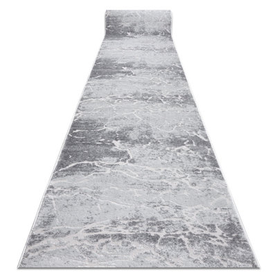 RugsX Runner Structural Mefe 6182 Two Levels Of Fleece Grey 100 Cm 100X270 Cm from B&Q