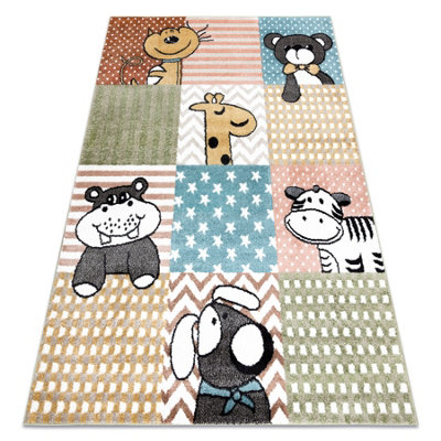 RugsX Carpet Fun Pets For ChildrenAnimals Colorful Multi 200X290 Cm from B&Q