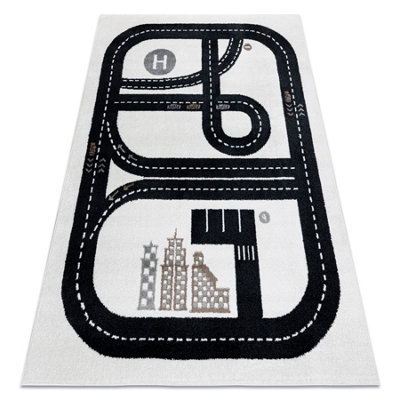 RugsX Carpet Fun Track For ChildrenStreetTown Cream 280X370 Cm from B&Q