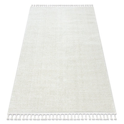 RugsX Carpet Sevilla Pc00B Stripes White Fringe Berber Moroccan Shaggy 200X290 Cm from B&Q