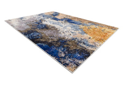 RugsX Miro 51774.802 Washing Carpet Abstraction Anti-SlipBlue Beige 200X290 Cm from B&Q