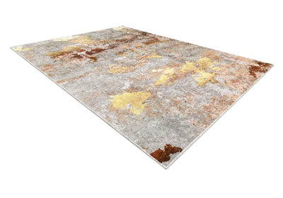 RugsX Miro 51463.802 Washing Carpet Abstraction Anti-SlipGrey Gold 200X290 Cm from B&Q