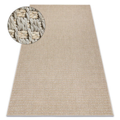 RugsX Carpet Origi 3561 BeigeFlat-Woven Sisal String 136X190 Cm from B&Q