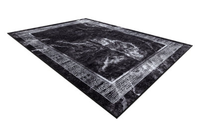 RugsX Miro 51278.810 Washing Carpet MarbleGreek Anti-SlipBlack White 200X290 Cm from B&Q