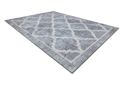 RugsX Miro 51639.805 Washing Carpet Trellis Anti-SlipGrey  200X290 Cm from B&Q