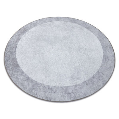 RugsX Miro 51648.802 Circle Washing Carpet Marble Anti-SlipLight Grey Circle 100 Cm from B&Q
