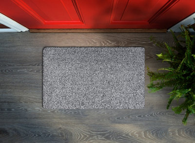 RugsX Doormat Colorado 908 AntislipOutdoorIndoorGumGrey   40X60 Cm from B&Q