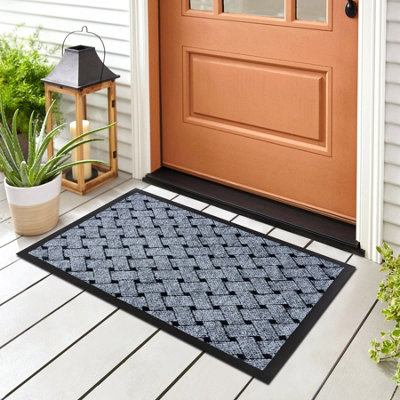 RugsX Doormat Antislip Vectra 0902 OutdoorIndoor Light Grey  50X80 Cm from B&Q