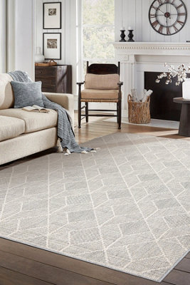 RugsX Carpet Jersey 19231 GreyGeometric StructuralLoop Boho   200X290 Cm from B&Q
