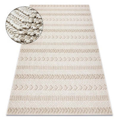 RugsX Carpet Jersey 19243 BeigeChevronStructuralLoop Boho  80X150 Cm from B&Q