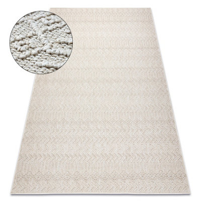 RugsX Carpet Jersey 19243 CreamChevronStructuralLoop Boho  160X220 Cm from B&Q