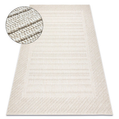 RugsX Carpet Jersey 19261 CreamFrameStructuralLoop Boho  80X150 Cm from B&Q